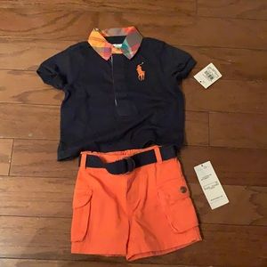 NWT Ralph Lauren Infant 3month 2-piece polo/shorts